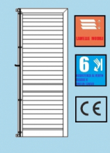 Persiana Porta-Finestra in Alluminio a Muro Squadrata - 1 Anta Orientabile H2200xL900 mm - Profilo ITALFROM®