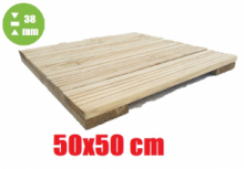 Mattonella in Legno "Decking" Impregnato - Trattato Classe IV - Dimensioni 50x50x3,8 cm