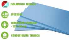 Pannello in XPS "Polistirene Estruso Sinterizzato" per Isolamento Termico -125x60x4 cm