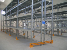 SCAFFALATURA GRANDI LUCI L 5,15 mt , H 300 CM , PROF. 100 CM , CON 3 RIPIANI